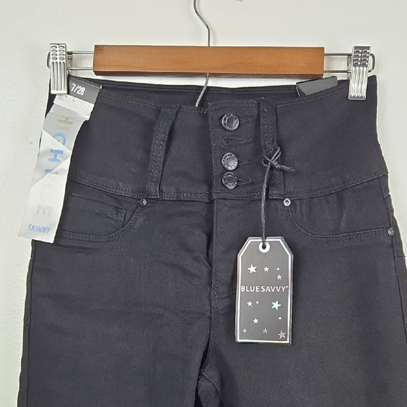 Black High-Waisted Skinny Jeans - Picture 2 of 8